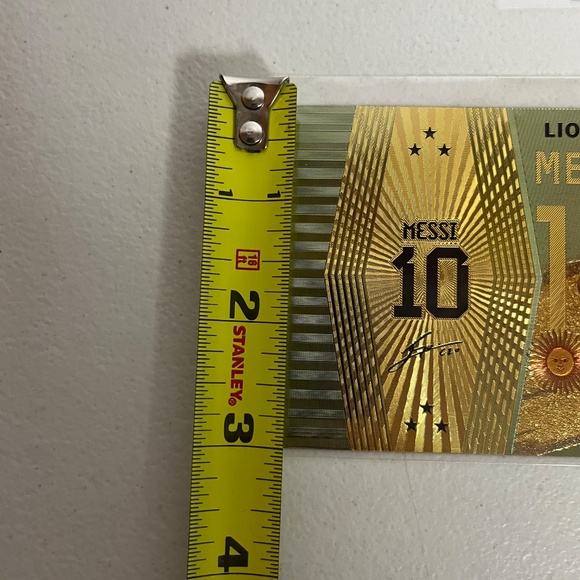 5 Lionel Messi Gold Foil Argentina Bank Note Notes Soccer Football Futbol #10 - Picture 9 of 10
